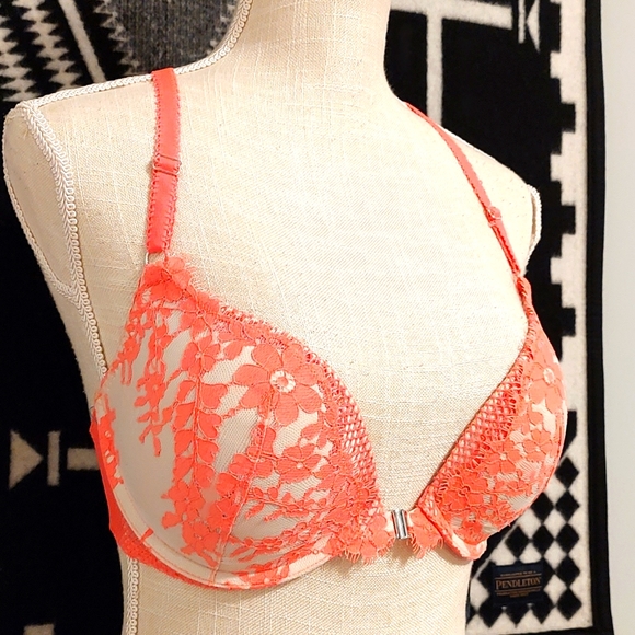 🥰EUC Victoria's Secret Dream Angels Wicked Push Up Front Close Racerback, 32DD - Picture 3 of 13